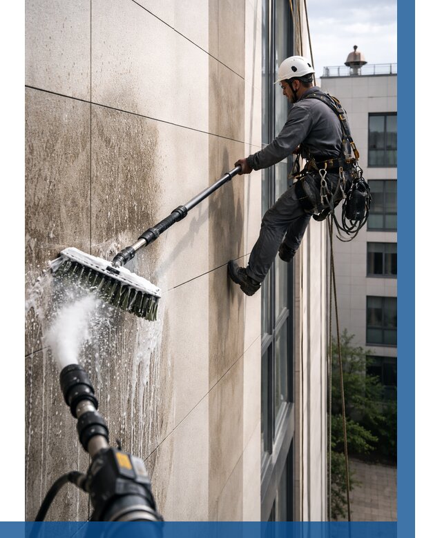 Мойка фасада из керамогранита в Добрянке от 303 р. | ВЫСОТНИК-Дбр