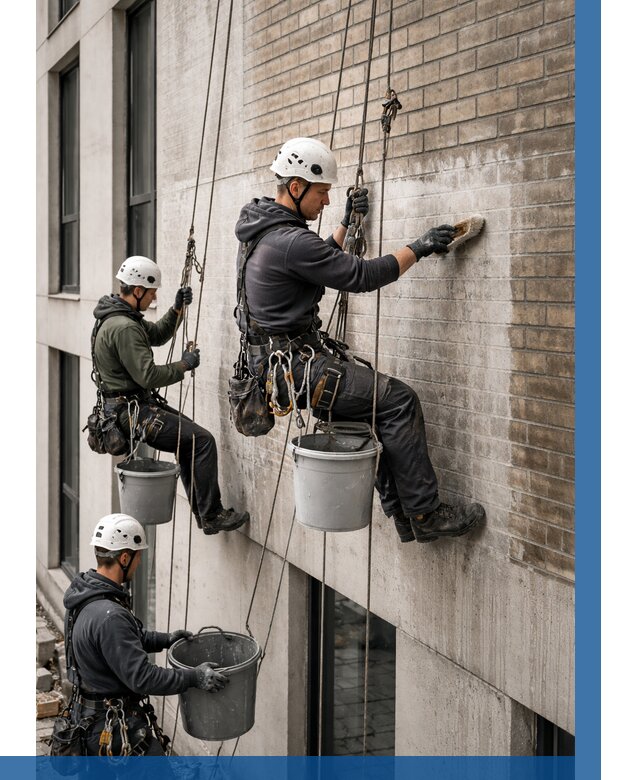 Удаление высолов с фасада в Добрянке от 253 р. | ВЫСОТНИК-Дбр