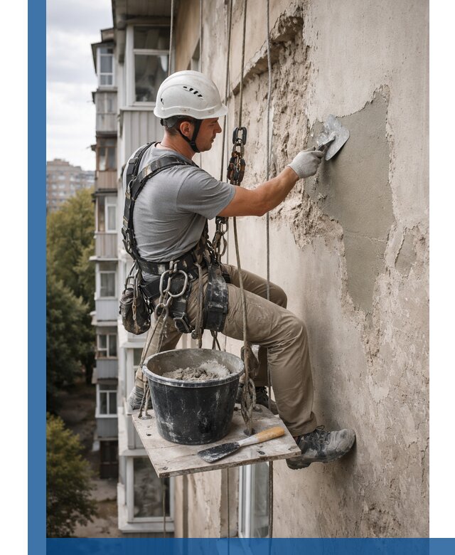 Восстановление фасадной штукатурки в Добрянке с гарантией качества