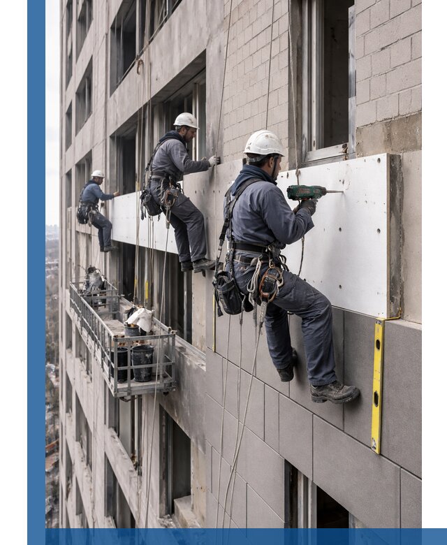 Монтаж фасадных термопанелей высокого качества в Добрянке