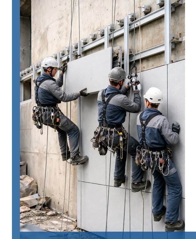 Монтаж вентилируемого фасада в Добрянке под ключ с гарантией качества