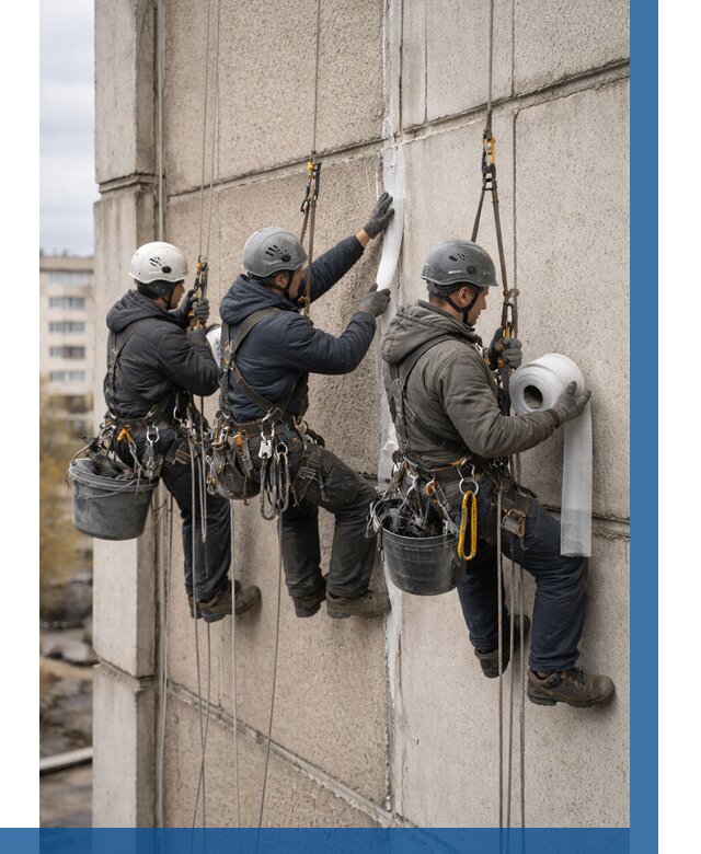 Ремонт межпанельных швов в Добрянке от 758 р. | ВЫСОТНИК-Дбр