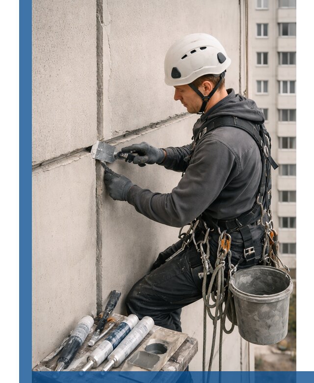 Ремонт межпанельных швов в Добрянке герметизация и восстановление