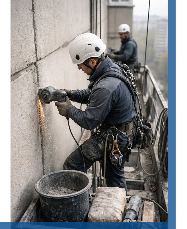 Штробление межпанельных швов в Добрянке от 1212 р. | ВЫСОТНИК-Дбр