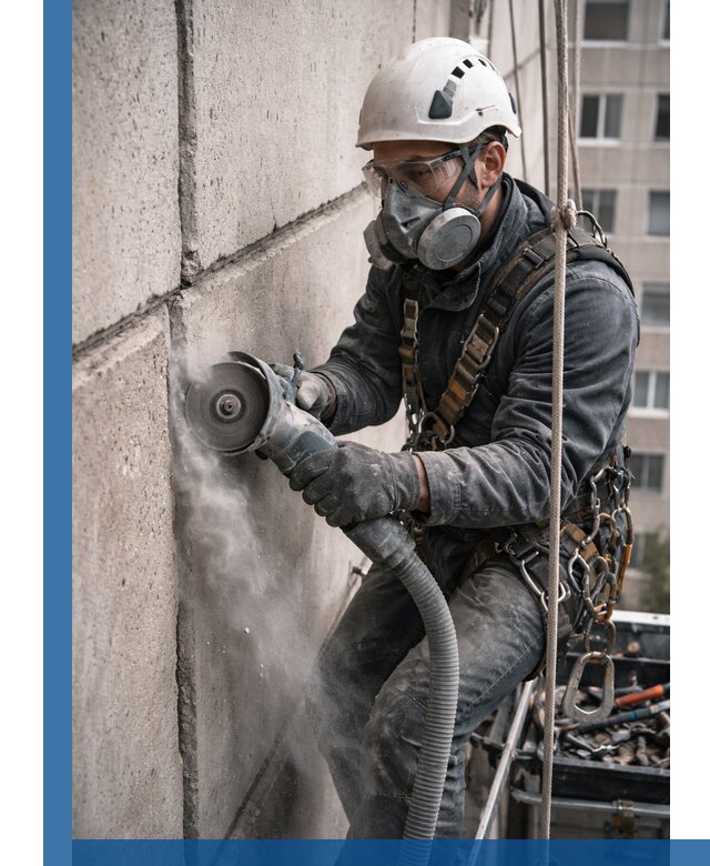 Штробление межпанельных швов в Добрянке качественно и быстро