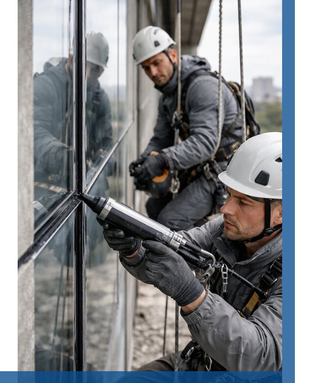 Герметизация витражных швов в Добрянке от 657 р. | ВЫСОТНИК-Дбр