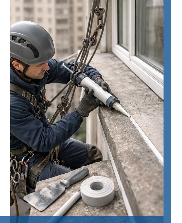 Герметизация балконного козырька в Добрянке от 4546 р. | ВЫСОТНИК-Дбр