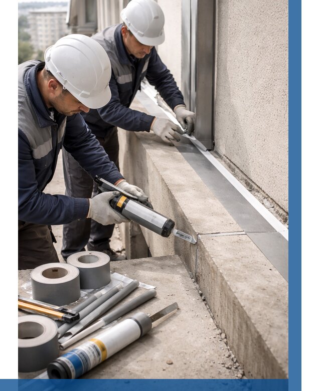 Герметизация примыкания балкона в Добрянке от 4546 р. | ВЫСОТНИК-Дбр