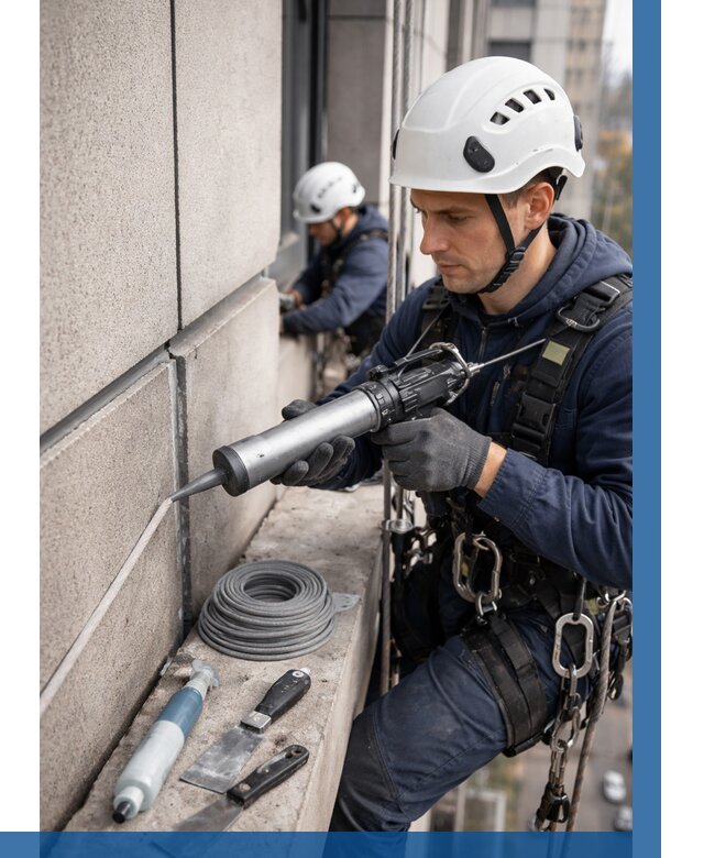 Герметизация деформационных швов фасада в Добрянке от 707 | ВЫСОТНИК-Дбр