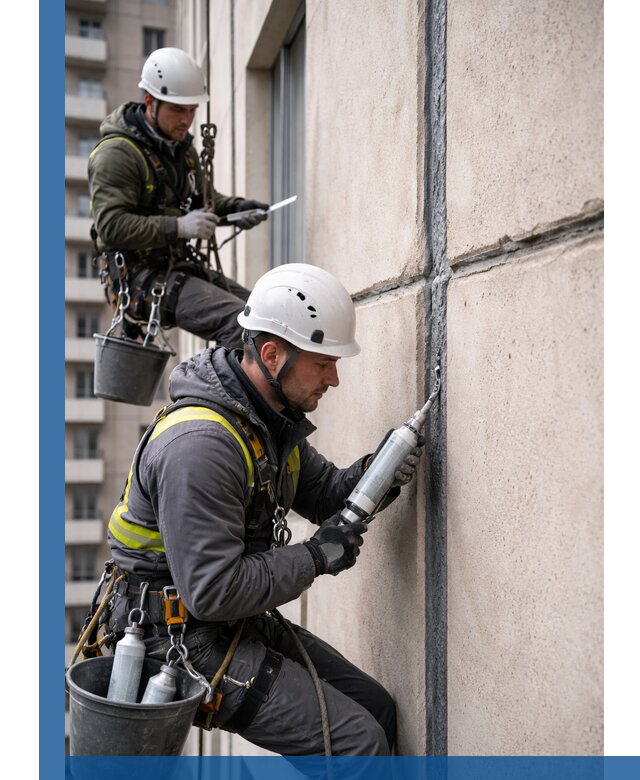 Герметизация деформационных швов фасада в Добрянке качественно