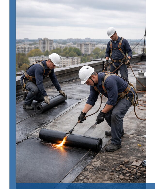 Ремонт наплавляемой кровли в Добрянке качественно и надежно