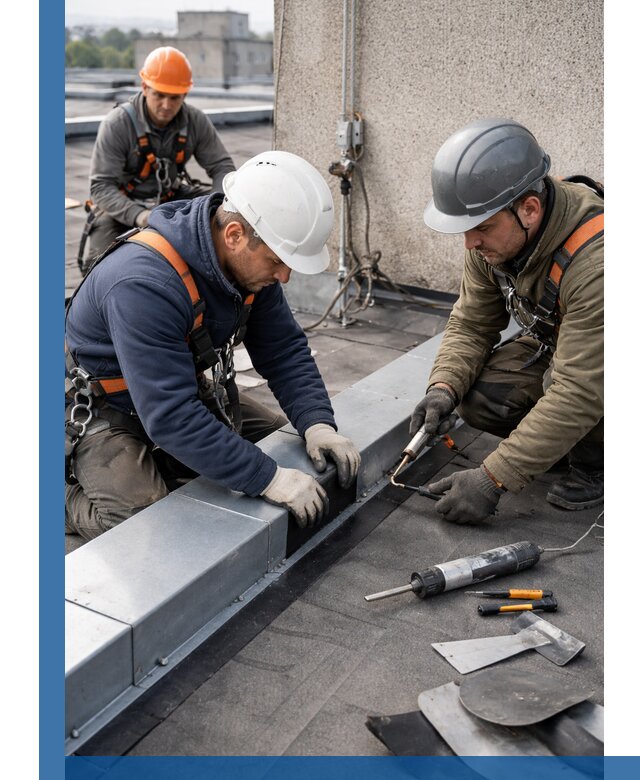 Ремонт кровельных примыканий в Добрянке профессионально