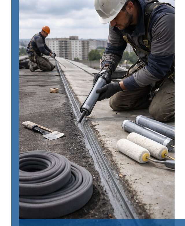 Герметизация швов кровли в Добрянке с гарантией герметичности