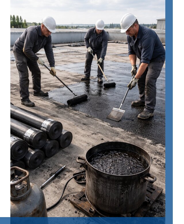 Гидроизоляция кровли мастикой в Добрянке от 606 р. | ВЫСОТНИК-Дбр