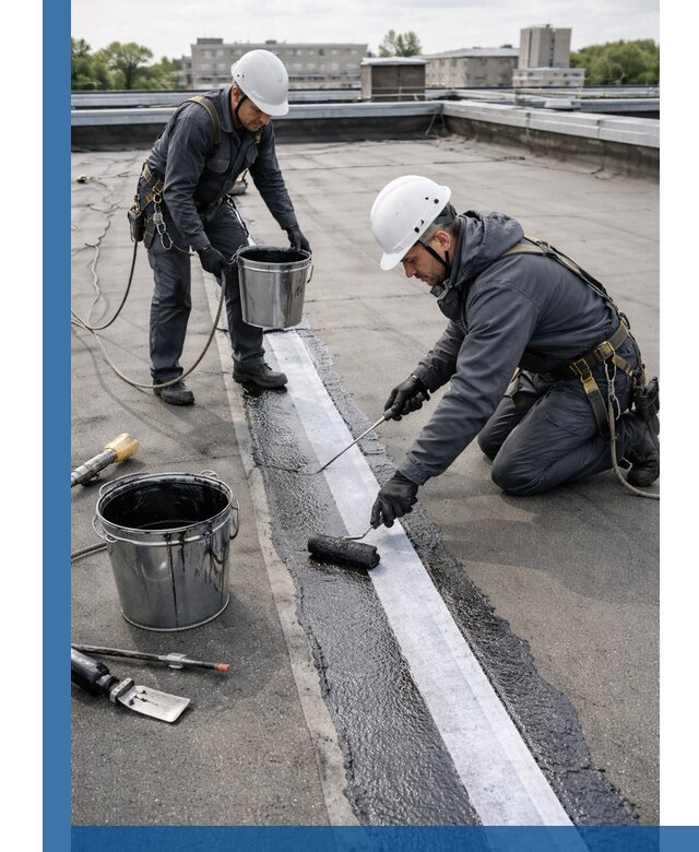 Гидроизоляция кровли мастикой в Добрянке надежная защита