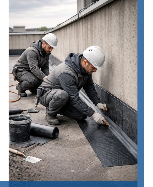 Гидроизоляция примыканий на кровле в Добрянке от 909 р. | ВЫСОТНИК-Дбр