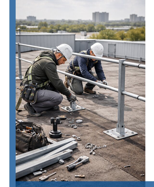 Монтаж кровельного ограждения в Добрянке под ключ с гарантией