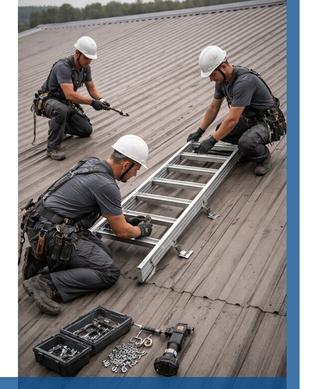 Монтаж кровельной лестницы в Добрянке от 4546 р. | ВЫСОТНИК-Дбр