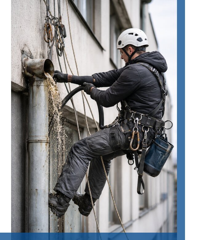 Прочистка водосточных труб в Добрянке от 3536 р. | ВЫСОТНИК-Дбр