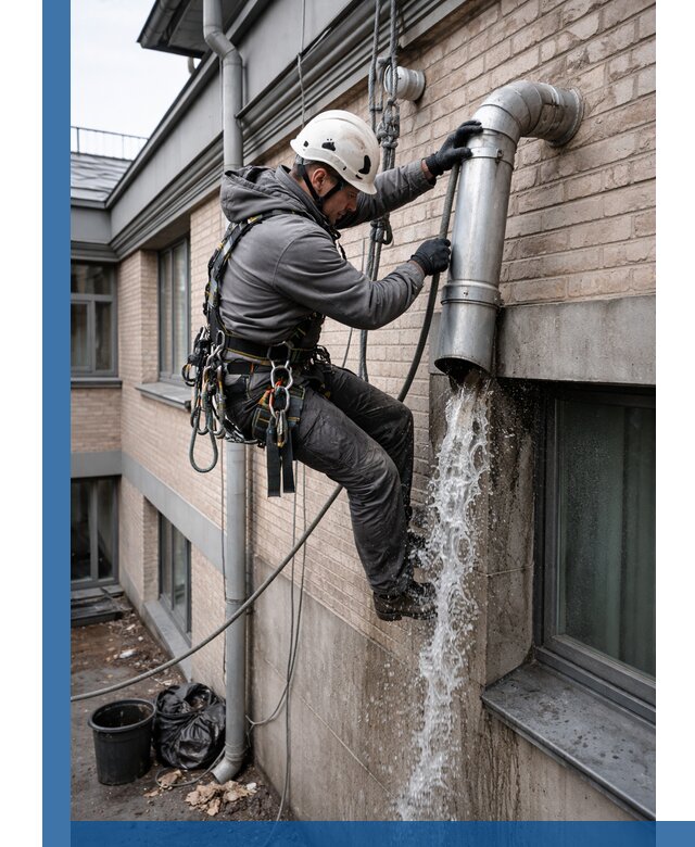 Профессиональная прочистка водосточных труб в Добрянке с гарантией