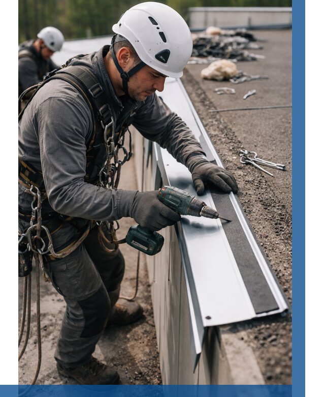 Монтаж капельника на кровле в Добрянке от 303 р. | ВЫСОТНИК-Дбр