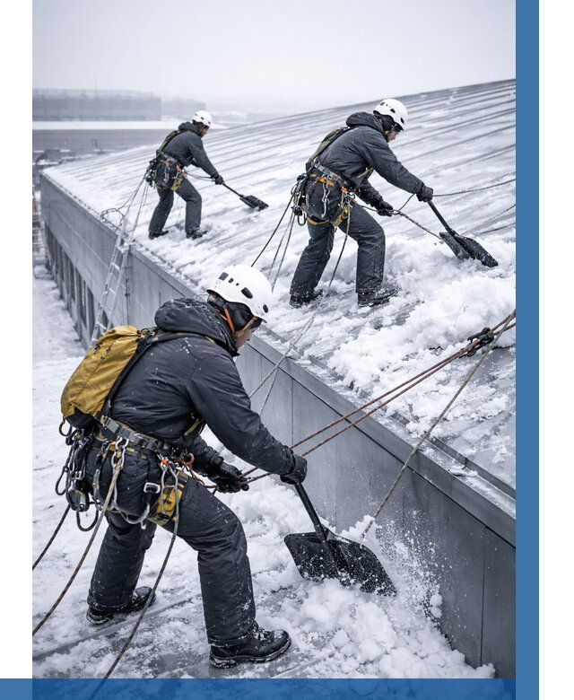 Очистка навесов от снега в Добрянке от 4546 р. | ВЫСОТНИК-Дбр