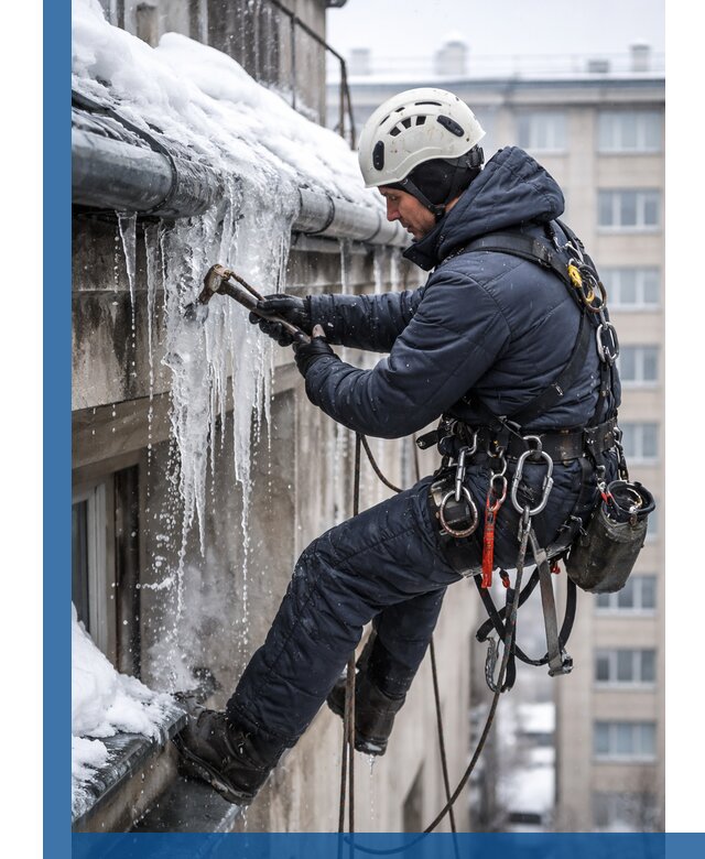 Удаление наледи и чистка водостоков в Добрянке оперативно и безопасно