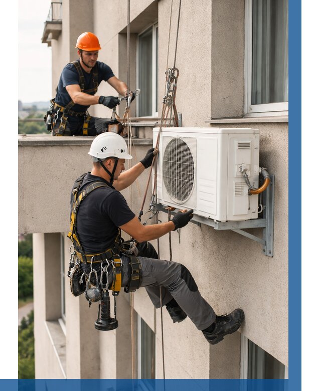 Монтаж внешнего блока кондиционера в Добрянке от 6566 р. | ВЫСОТНИК-Дбр