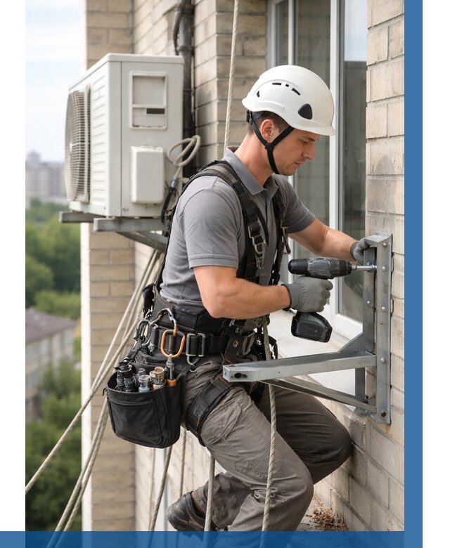 Установка кронштейнов кондиционера в Добрянке от 3536 р. | ВЫСОТНИК-Дбр