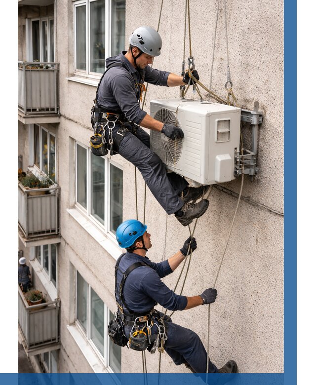 Перенос внешнего блока кондиционера в Добрянке от 9092 р.| ВЫСОТНИК-Дбр