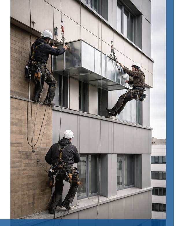 Монтаж воздуховодов на фасаде в Добрянке от 1515 р. | ВЫСОТНИК-Дбр