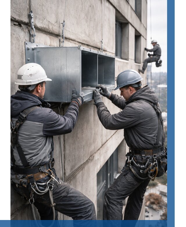 Монтаж вентиляционных коробов в Добрянке от 3031 р. | ВЫСОТНИК-Дбр