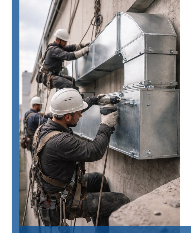 Профессиональный монтаж вентиляционных коробов в Добрянке под ключ