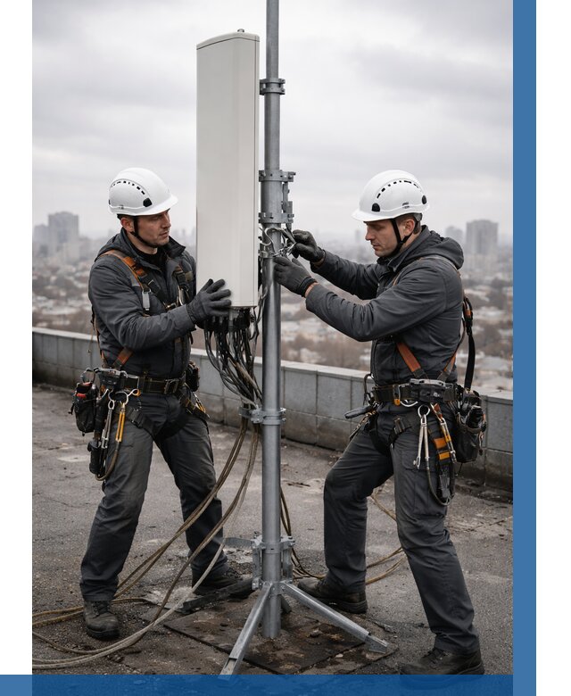 Монтаж антенн связи на крыше в Добрянке от 8587 р. | ВЫСОТНИК-Дбр