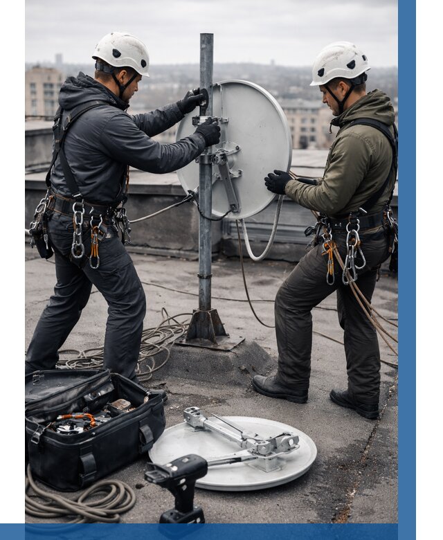 Демонтаж антенн на крыше в Добрянке от 4546 р. | ВЫСОТНИК-Дбр