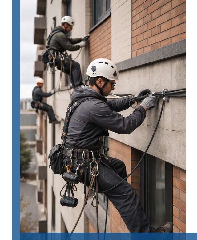 Крепление кабеля на фасаде монтаж и крепеж в Добрянке