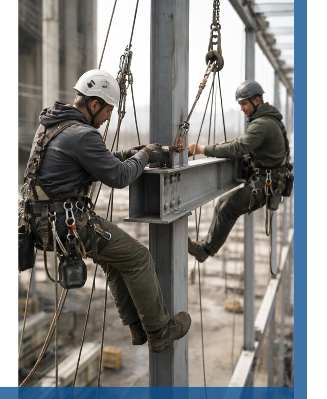 Монтаж металлоконструкций на высоте в Добрянке от 3536 р. | ВЫСОТНИК-Дбр