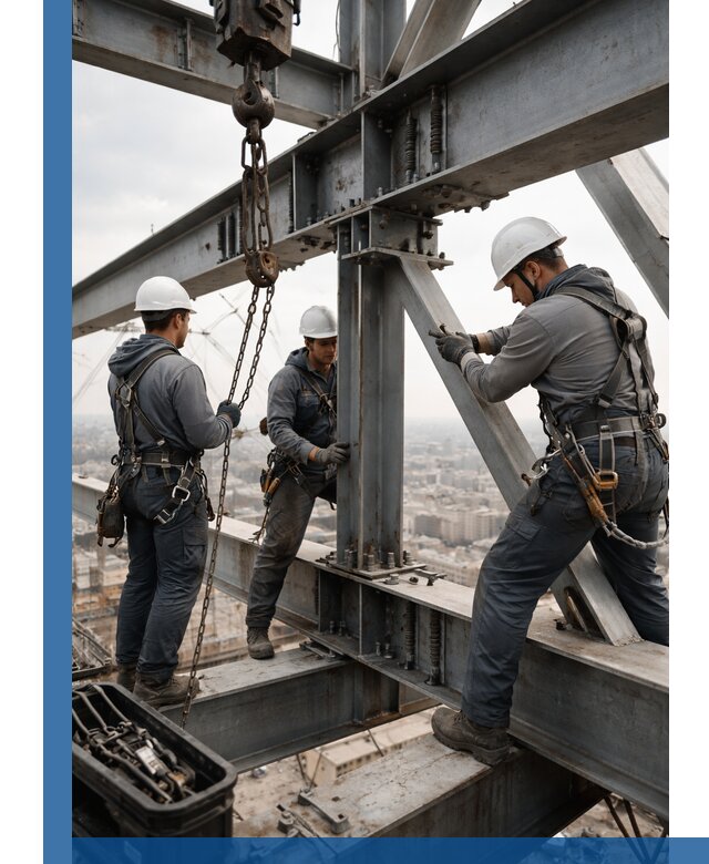 Профессиональный монтаж металлоконструкций на высоте в Добрянке