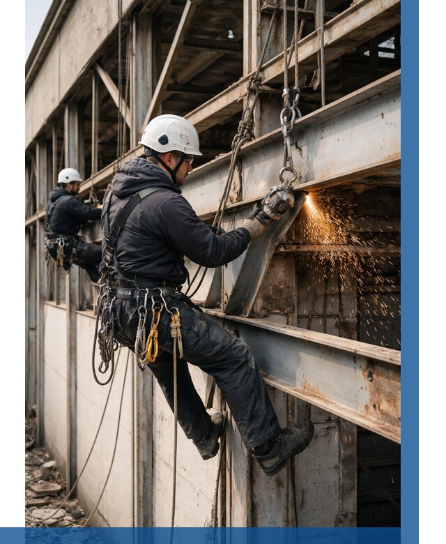 Демонтаж металлоконструкций на высоте в Добрянке от 6566р. |ВЫСОТНИК-Дбр