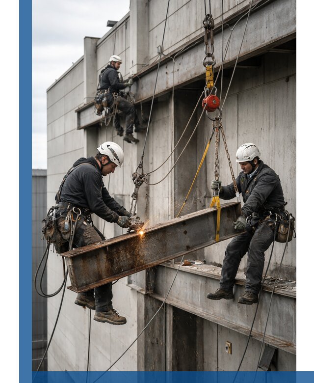 Демонтаж металлоконструкций на высоте в Добрянке под ключ