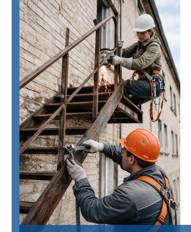 Ремонт и восстановление пожарных лестниц с выездом в Добрянке