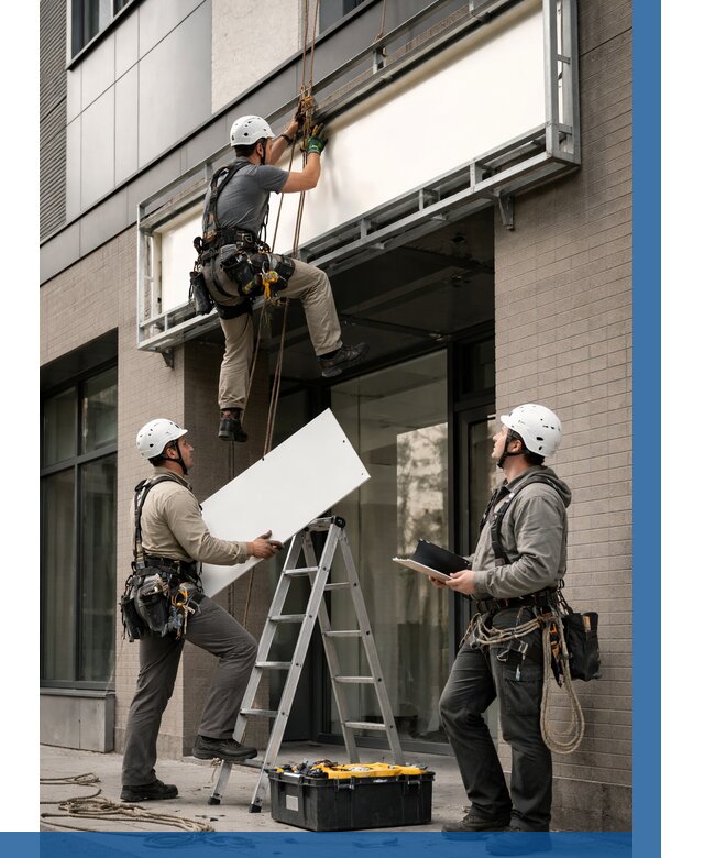 Монтаж светового короба в Добрянке от 6566 р. | ВЫСОТНИК-Дбр