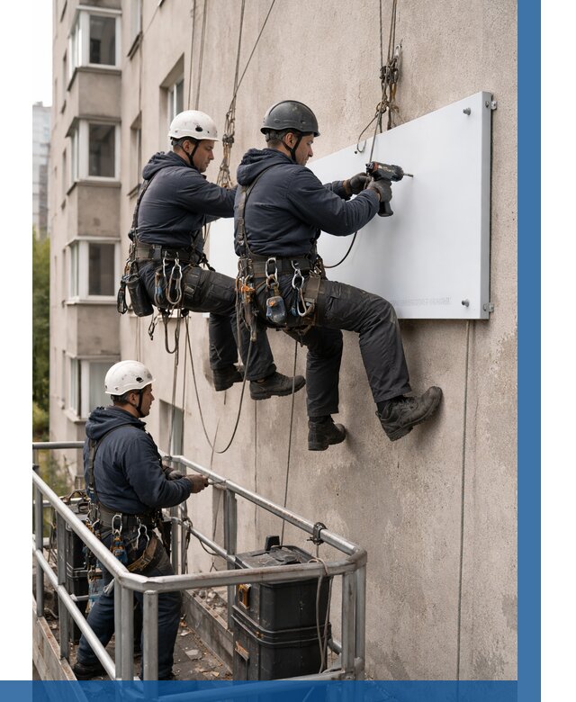 Монтаж табличек и указателей в Добрянке от 3536 р. | ВЫСОТНИК-Дбр