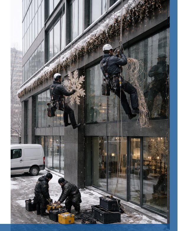 Демонтаж новогоднего оформления в Добрянке от 5556 р. | ВЫСОТНИК-Дбр