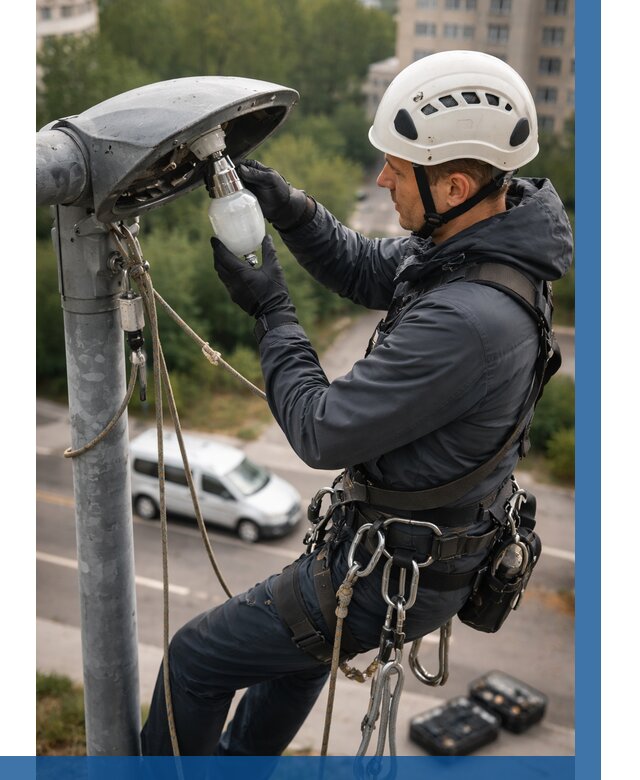 Замена ламп на высоте в Добрянке от 2526 р. | ВЫСОТНИК-Дбр