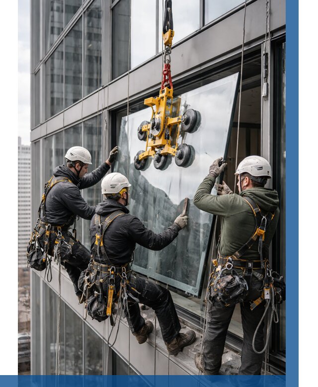 Фасадное остекление зданий под ключ в Добрянке от 10102 р. | ВЫСОТНИК-Дбр