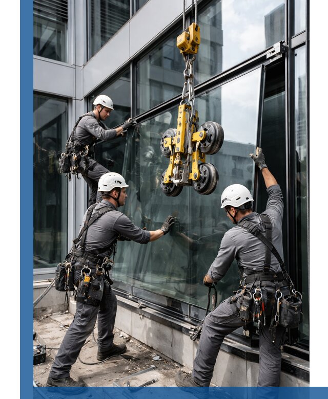 Структурное остекление фасадов в Добрянке монтаж и обслуживание