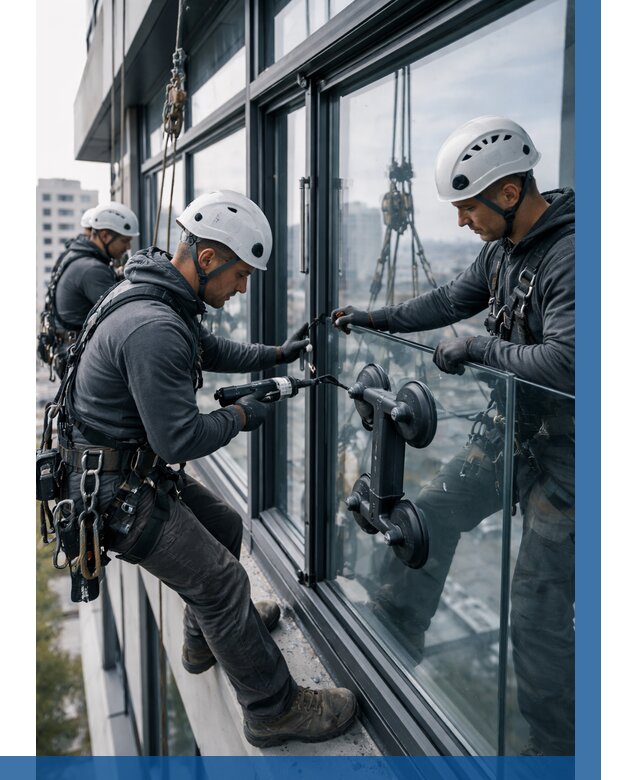 Витражное остекление зданий в Добрянке от 3536 р. | ВЫСОТНИК-Дбр