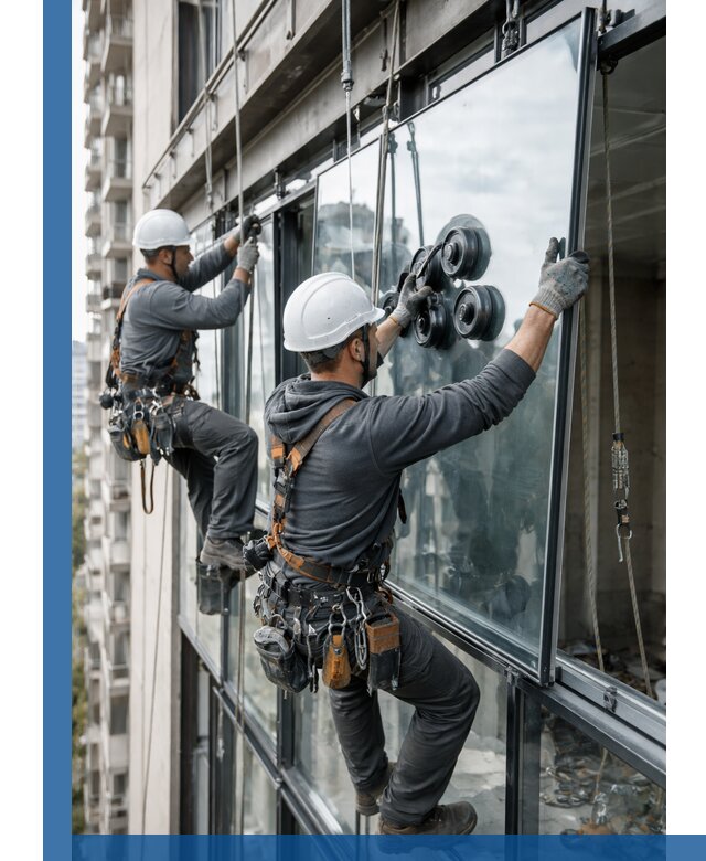 Витражное остекление фасадов и лоджий в Добрянке под ключ