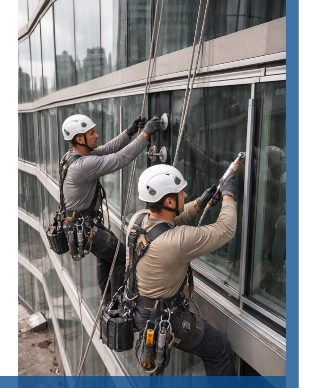 Радиусное остекление фасада в Добрянке от 12122 р. | ВЫСОТНИК-Дбр